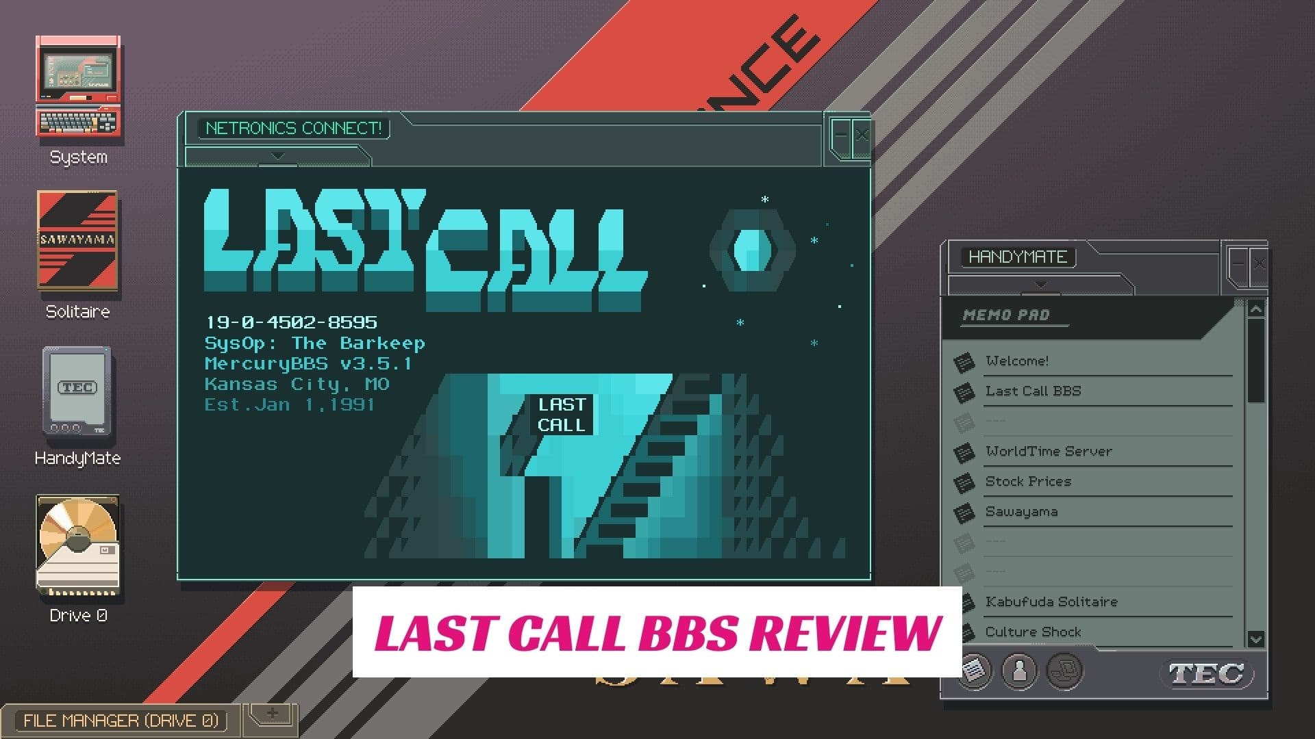 Last Call BBS Review Last Call BBS Review
