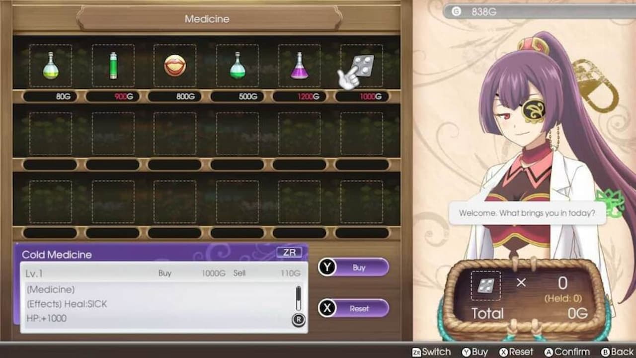 Rune Factory 5 Cold Medicine